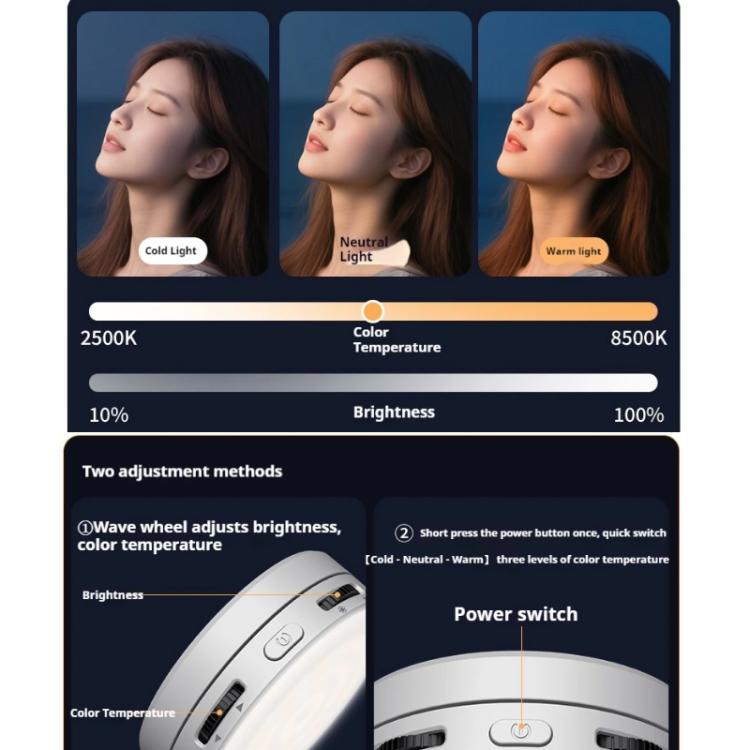 VRIG Luce Selfie Magnetica Estensibile con Specchio