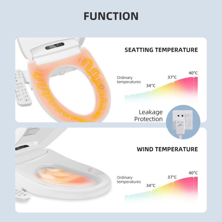 Sedile WC intelligente con riscaldamento e asciugatore ad aria