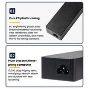 90W 19.5V 4.62A Universal Multi-Functional Laptop Power Adapter With 16 Connectors, US Plug, EU Plug, UK Plug