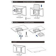 For Mac Mini M1 / M2 Under-Desk Monitor Rear Mounting Bracket, For Mac Mini M1 / M2