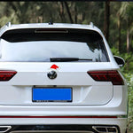 5 adesivi impermeabili per finestrini auto a forma di cappello di Natale, ideali per le vacanze.