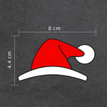 5 adesivi impermeabili per finestrini auto a forma di cappello di Natale, ideali per le vacanze.