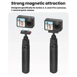 Asta per selfie magnetica a sgancio rapido, treppiede portatile per DJI Osmo Action 5 Pro, 4, 3 con rotazione a 360 gradi., for DJI Osmo Action 5 Pro, 4, 3