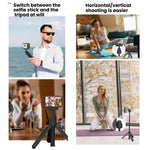 Asta per selfie magnetica a sgancio rapido, treppiede portatile per DJI Osmo Action 5 Pro, 4, 3 con rotazione a 360 gradi., for DJI Osmo Action 5 Pro, 4, 3
