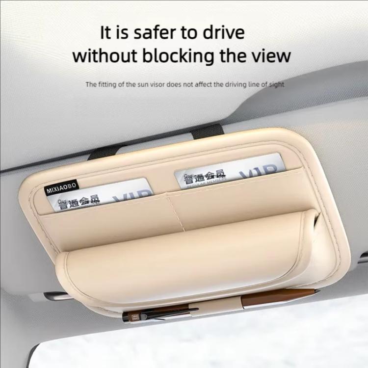 Organizer universale di grande capacità per aletta parasole auto, con clip multifunzionale per occhiali e custodia per biglietti/carte.