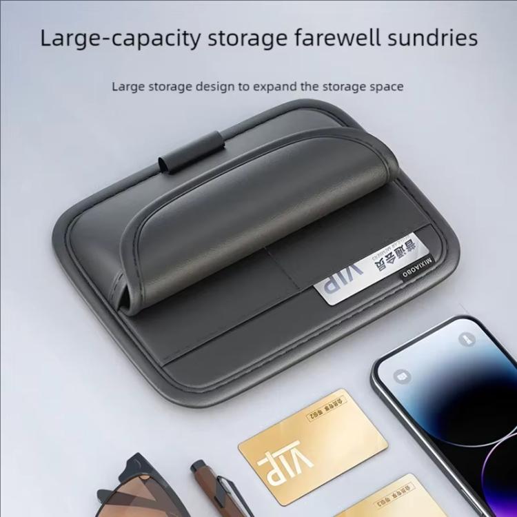 Organizer universale di grande capacità per aletta parasole auto, con clip multifunzionale per occhiali e custodia per biglietti/carte.