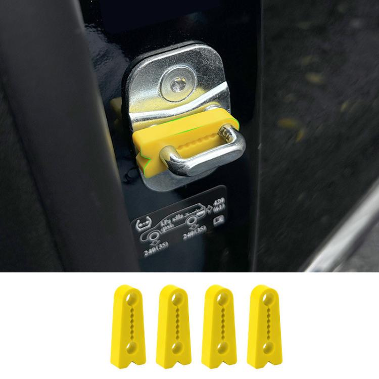 4 pezzi di cuscinetti di protezione antiurto per fibbia di chiusura della portiera dell'auto, in silicone, per ridurre il rumore della portiera.