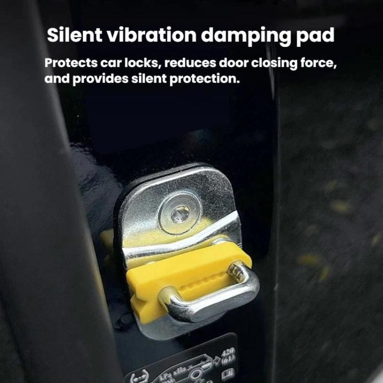 4 pezzi di cuscinetti di protezione antiurto per fibbia di chiusura della portiera dell'auto, in silicone, per ridurre il rumore della portiera.