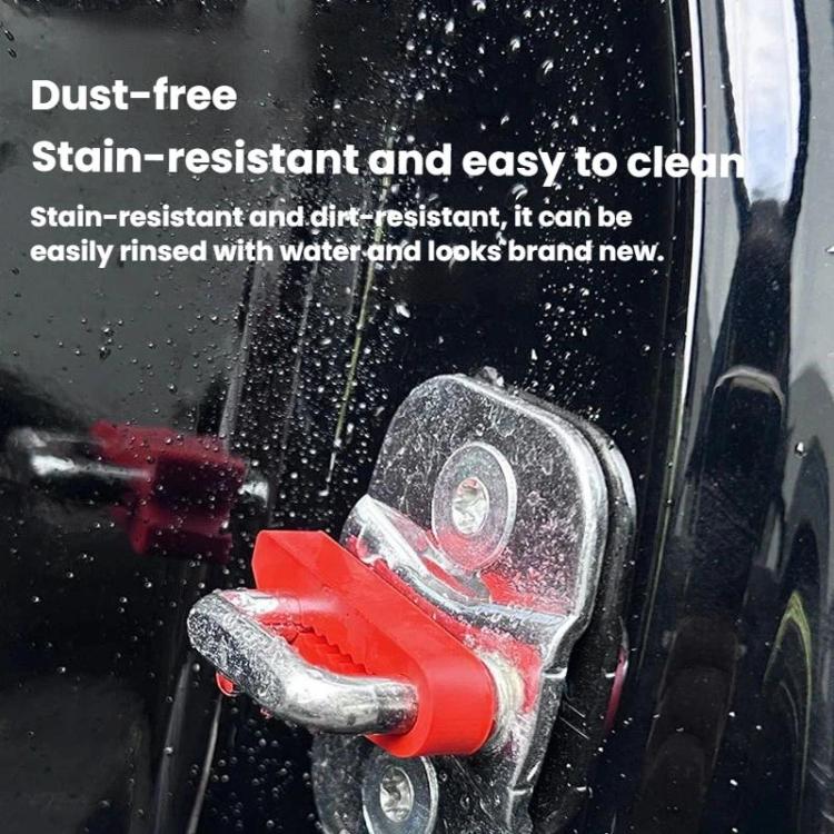 4 pezzi di cuscinetti di protezione antiurto per fibbia di chiusura della portiera dell'auto, in silicone, per ridurre il rumore della portiera.