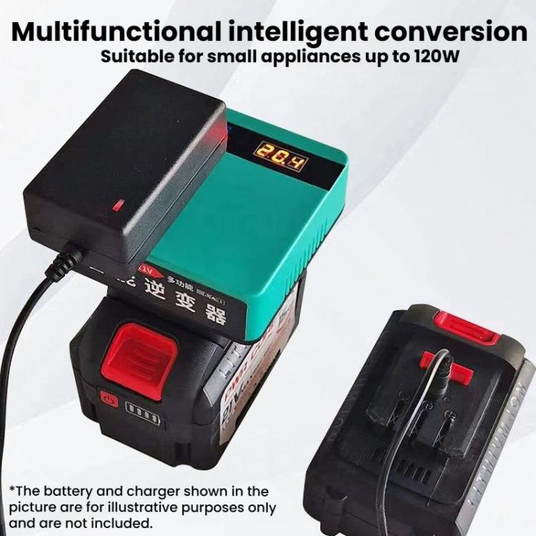 Convertitore batteria litio con inverter 120W per Makita