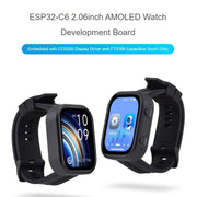 Scheda di sviluppo per smartwatch WAVESHARE ESP32-C6 con display AMOLED da 2,06 pollici e risoluzione di 410x502 pixel., With Lithium Battery, No Lithium Battery
