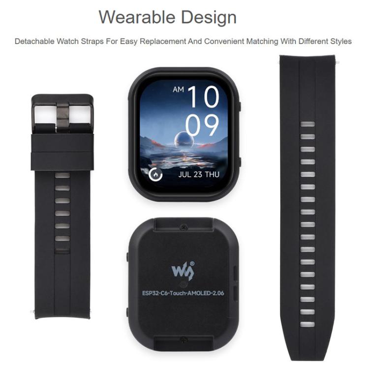 Scheda sviluppo smartwatch ESP32-C6 con display AMOLED 2,06"