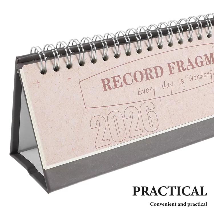 Mini calendario da scrivania 2026 gennaio-dicembre, agenda mensile in inglese, piccolo calendario da ufficio dal design elegante.