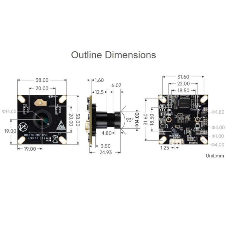 Modulo fotocamera USB 8 MP con sensore IMX678