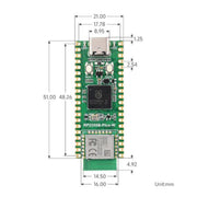 Scheda di sviluppo WAVESHARE RP2350B-Plus-W con microcontrollore dual-core Raspberry Pi RP2350B, supporto Wi-Fi e Bluetooth., 32048