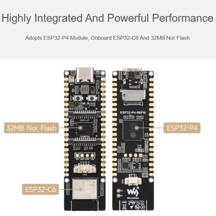 Scheda sviluppo Wi-Fi 6 Bluetooth 5 Waveshare ESP32-P4