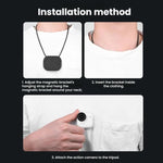 Per Insta360 GO Ultra Flymile Supporto magnetico da collo con clip per fotocamera