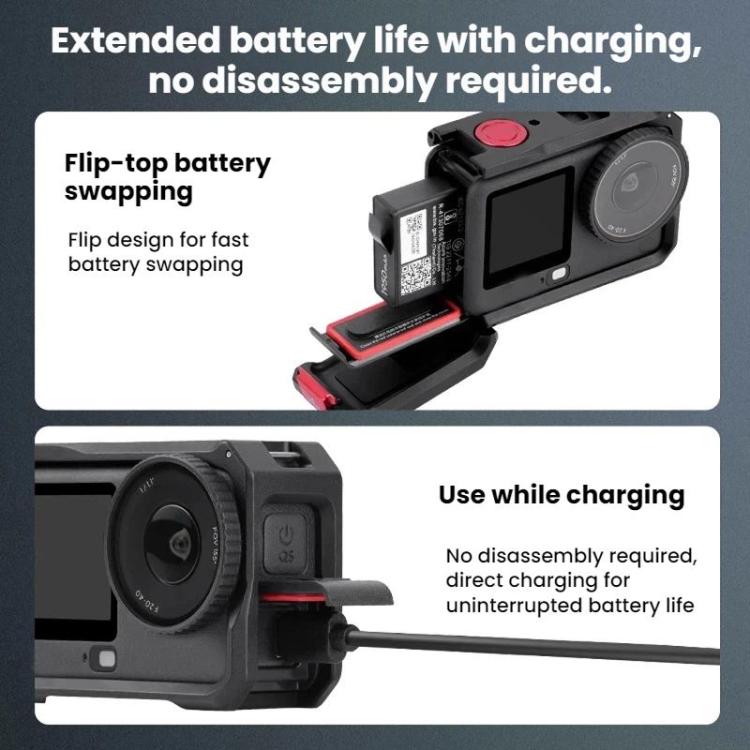Custodia protettiva in metallo con gabbia Flymile per fotocamera DJI Osmo Action 6., AC6001