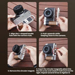 Attacco a slitta a L per fotocamera Fujifilm X-E5 Flymile, per scatti con una sola mano., Black Ebony, Silver Walnut
