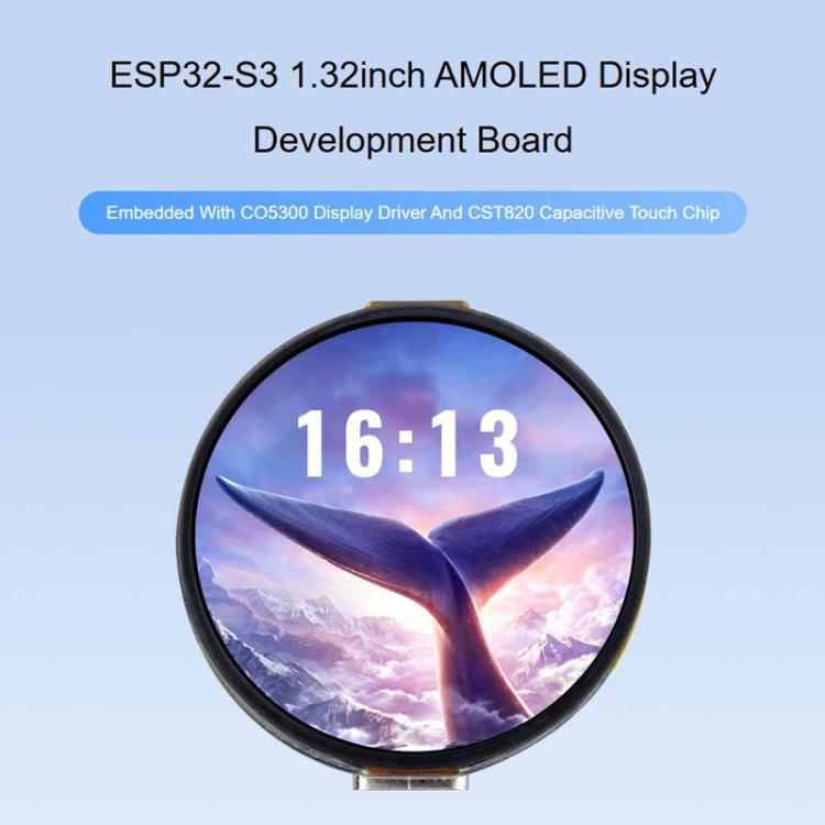 Scheda sviluppo display touch AMOLED 1,32" 466x466