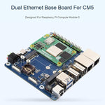 Scheda espansione doppia porta rete per Raspberry Pi CM5