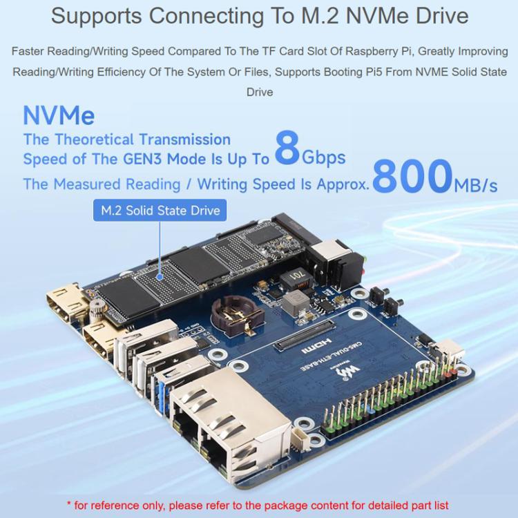 Scheda espansione doppia porta rete Gigabit 2.5G per Raspberry Pi