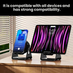 Altoparlante wireless multifunzione con sensore, supporto per telefono girevole e luci RGB