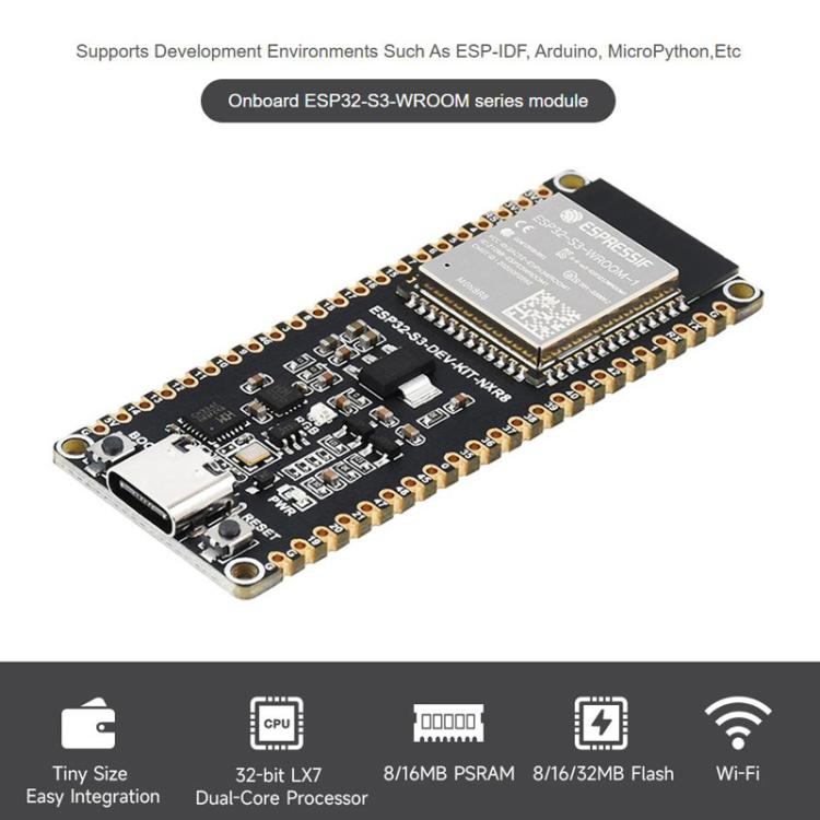 Scheda sviluppo Wi-Fi 2,4 GHz ESP32-S3 240 MHz