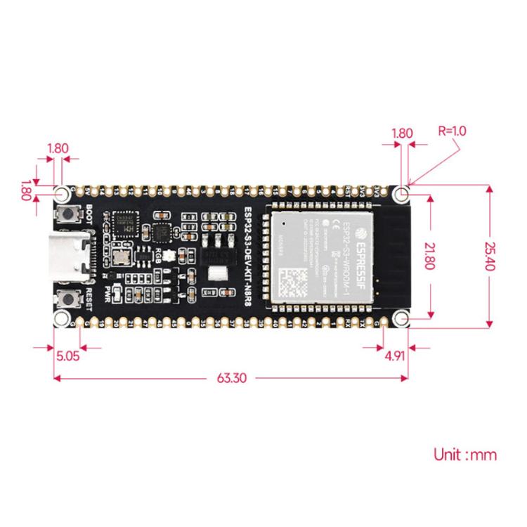 Scheda sviluppo Wi-Fi 2,4 GHz ESP32-S3 240 MHz