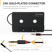 Adattatore per lettore di cassette per auto Zeesean con spina stereo da 3,5 mm., BT004