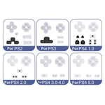 Pulsante in gomma conduttiva del gamepad con cuscinetto morbido, For PS2 10sets, For PS3 10sets, For PS4 10sets 1.0, For PS4 10sets 2.0, For PS4 10sets 3.0/4.0, For PS4 10sets 5.0