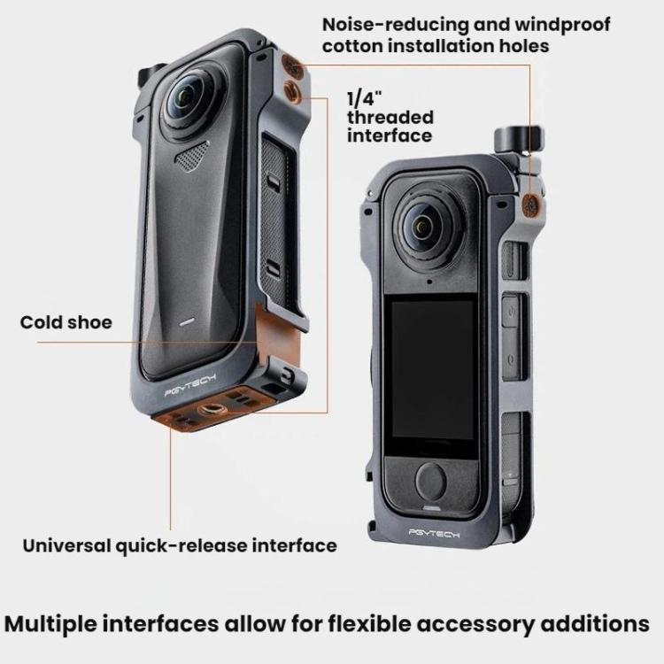 Custodia protettiva in metallo PGYTECH Rabbit Cage per Insta360 X4 Air