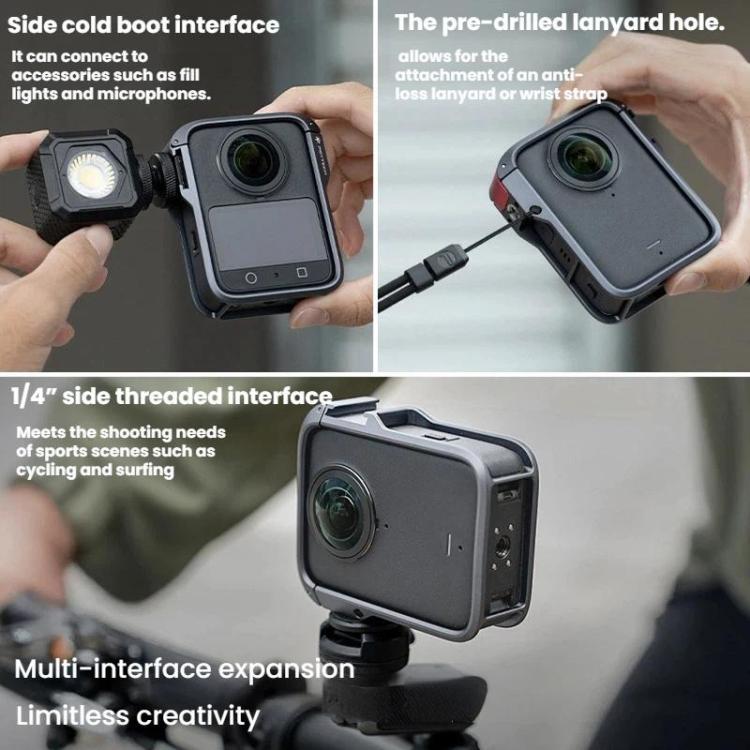 Telaio protettivo esteso in metallo per fotocamera panoramica DJI Osmo 360 PGYTECH
