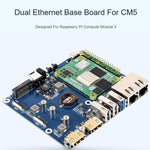 Scheda base Waveshare Dual Ethernet per Raspberry Pi CM5