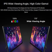 Monitor IPS Luckfox da 18,5 pollici con 10 punti di contatto, risoluzione 1920 × 1080, frequenza di aggiornamento a 120 Hz., EU Plug, UK Plug, US Plug