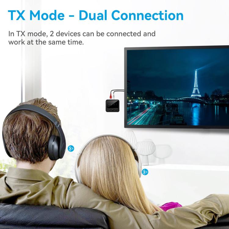 Adattatore trasmettitore/ricevitore audio Bluetooth 5.4 con riproduzione da scheda TF, C56