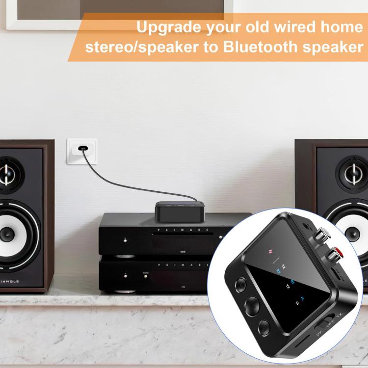 Adattatore trasmettitore/ricevitore audio Bluetooth 5.4 con riproduzione da scheda TF, C56