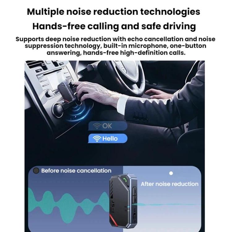 Trasmettitore/ricevitore audio Bluetooth 5.4 AUX per auto, JS1