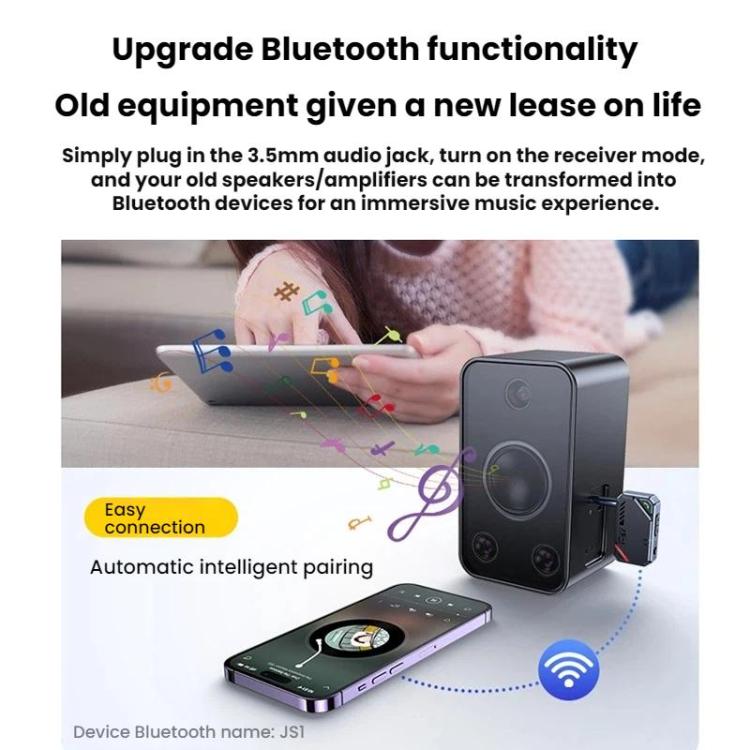Trasmettitore/ricevitore audio Bluetooth 5.4 AUX per auto, JS1