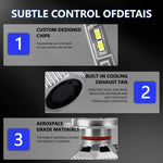 Confezione da 2 fari a LED per auto impermeabili IP68 da 30W 3000LM, A5 H7, A5 H4, A5 H11, A5 H1, A5 9005, A5 9006