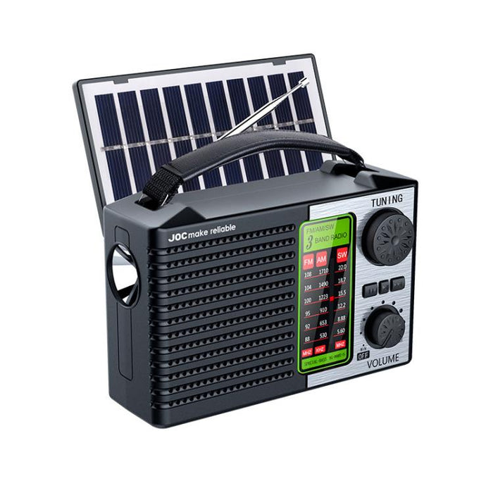 JOC TG-099BT-S Radio solare a banda intera con torcia, radio portatile Bluetooth, JOC TG-099BT-S
