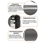 Radio portatile multibanda BAIJIALI BJL-667 con manopole