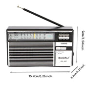 Radio portatile multibanda BAIJIALI BJL-667 con manopole