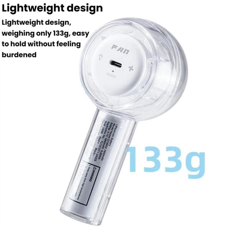Mini ventilatore portatile Turbo con luce colorata e abbagliante, dotato di USB., F22