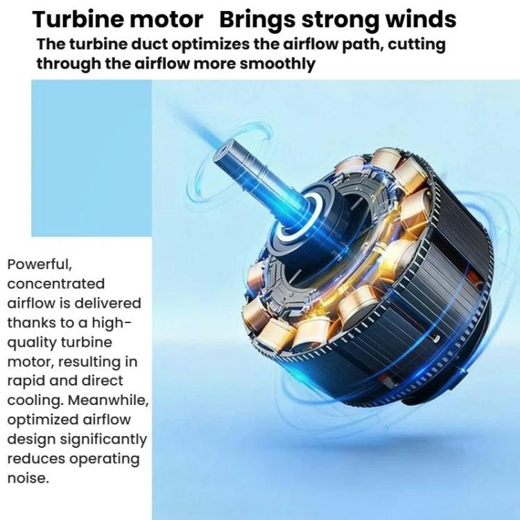 Mini ventilatore portatile Turbo con luce colorata e abbagliante, dotato di USB., F22