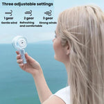 Mini ventilatore portatile Turbo con luce colorata e abbagliante, dotato di USB., F22