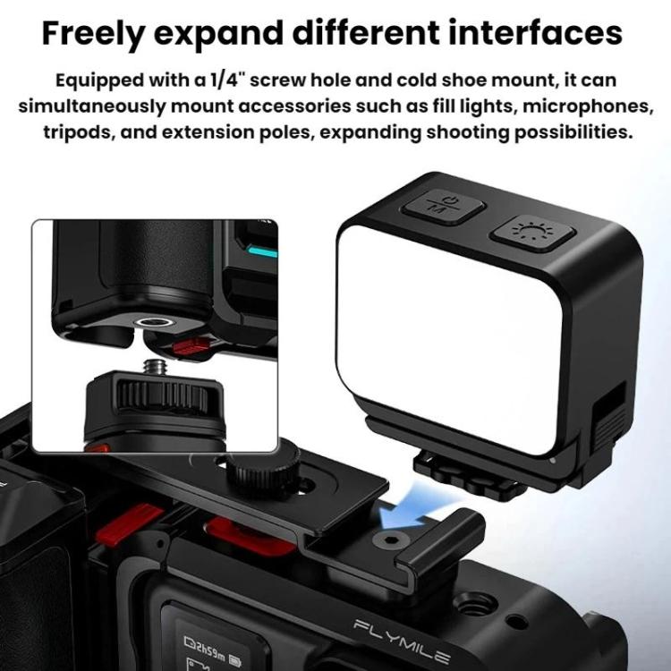 Accessori di espansione per gabbia per fotocamera Insta360 Ace Pro / 2 Flymile, Universal Holder, Set Plastic Version