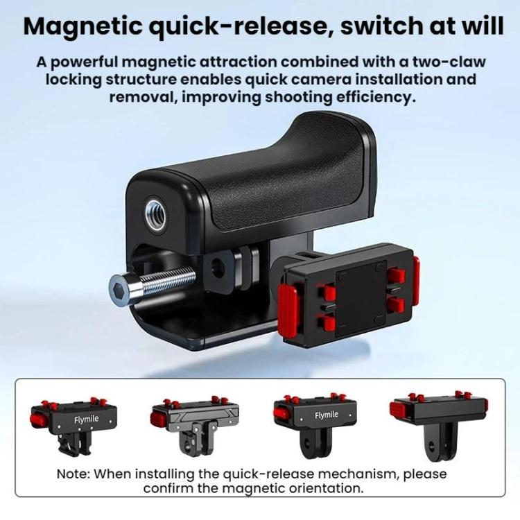 Accessori di espansione per gabbia per fotocamera Insta360 Ace Pro / 2 Flymile, Universal Holder, Set Plastic Version