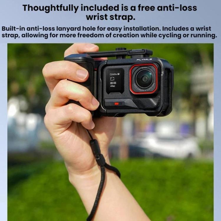 Accessori di espansione per gabbia per fotocamera Insta360 Ace Pro / 2 Flymile, Universal Holder, Set Plastic Version