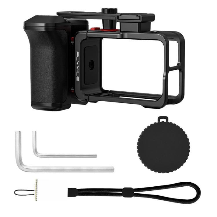 Adattatore Flymile esteso per DJI Osmo Action 4 / 3 / 5 Pro - Gabbia per conigli, Handle, Set Plastic Version